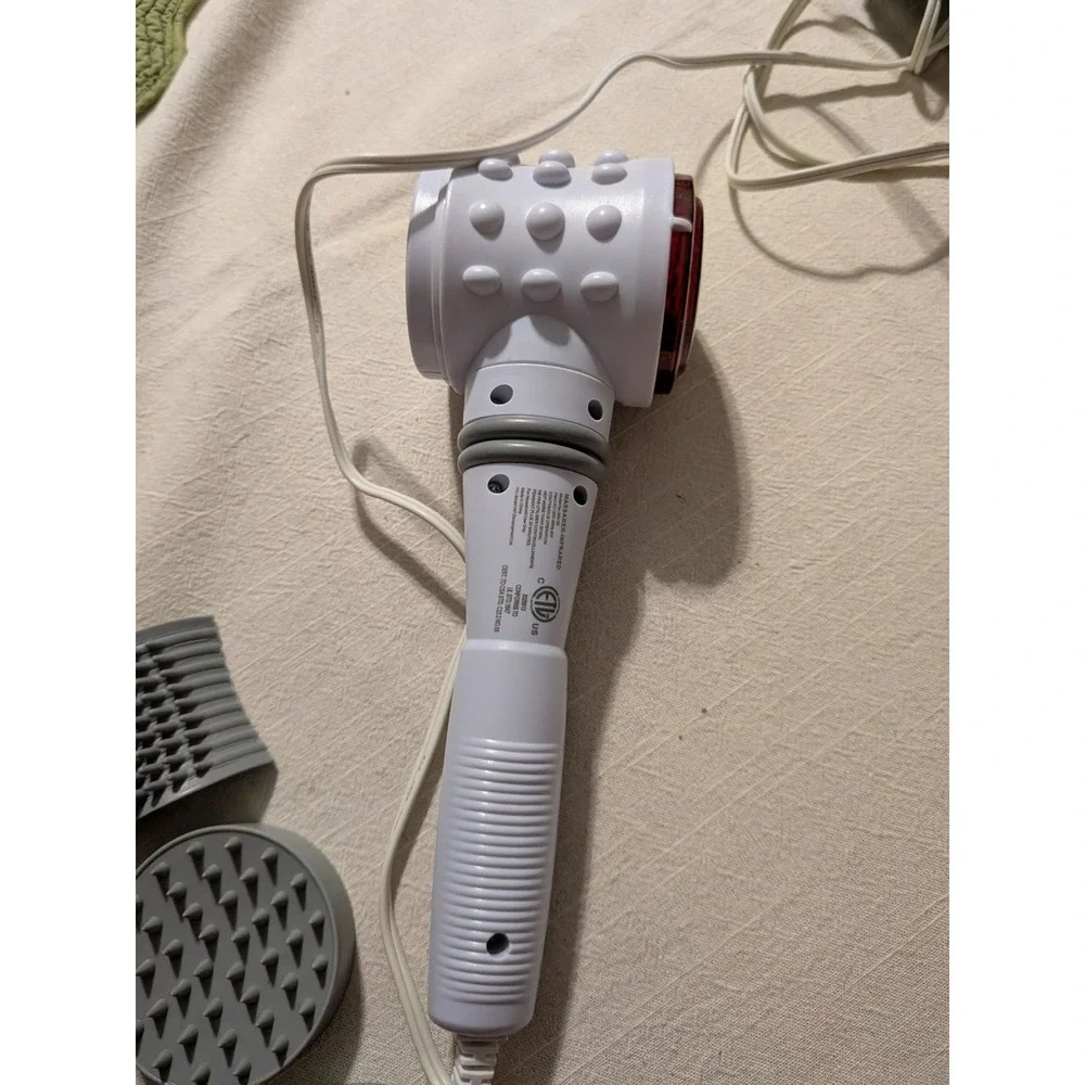 MH-30 Handheld Infrared Massager Heated Vibrating w/ 6 Heads, Corded 120V